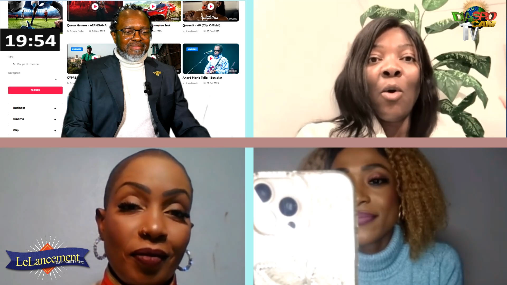 video - LE PASSAGE DE ROSE EKE A L'EMISSION DE LANCEMENT DE DIASPOCAMTV.COM