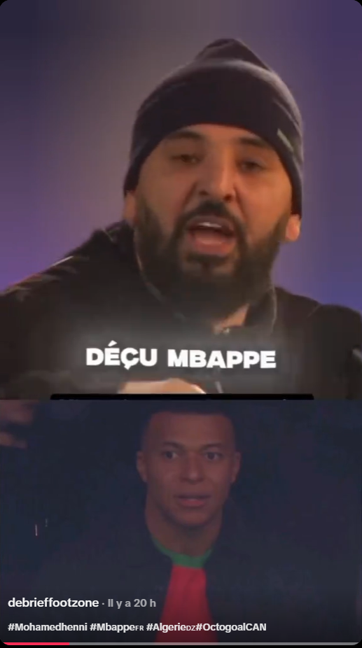 video - Kylian Mbappé menacé par un Algérien