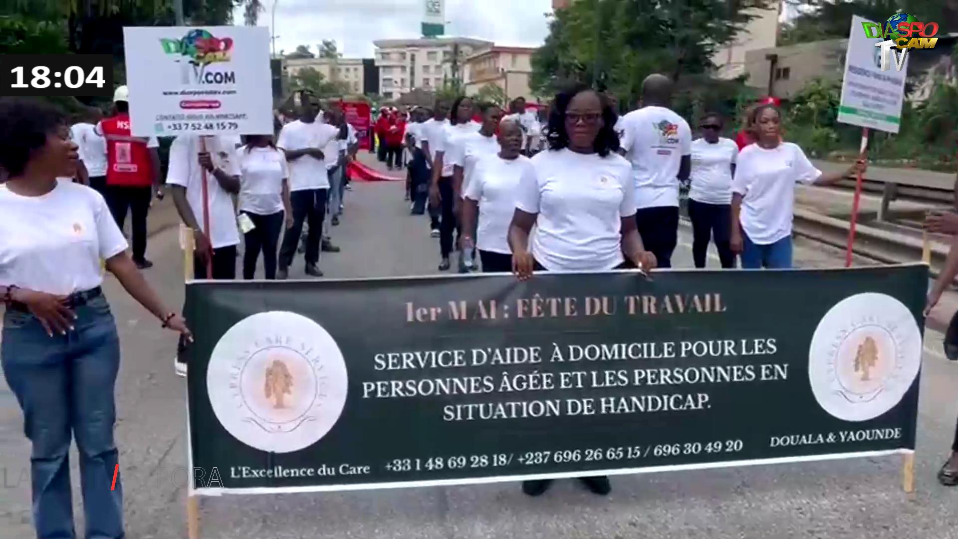 video - LA FETE DU TRAVAIL A DOUALA AU CAMEROUN