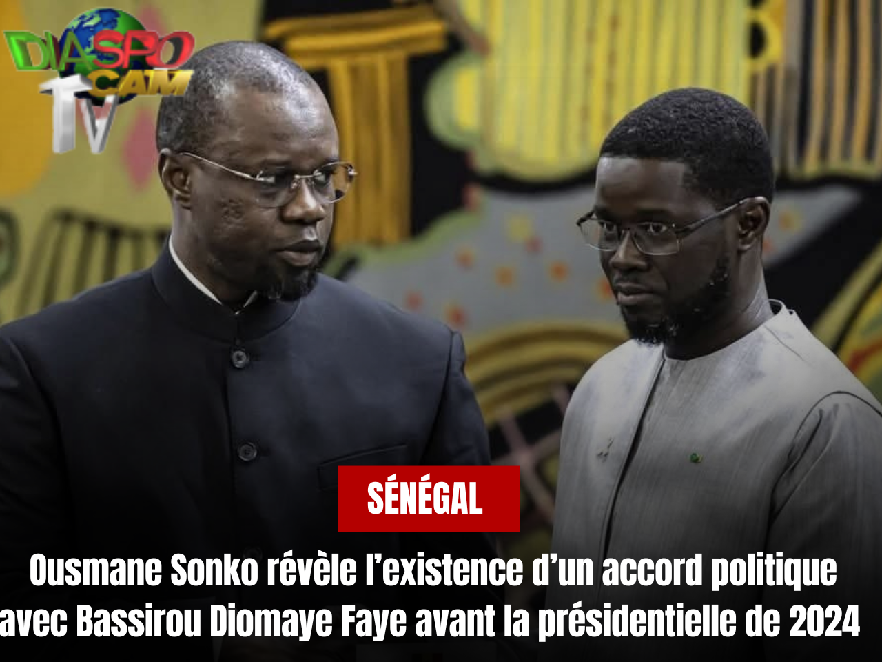 Actualité - Sénégal : Ousmane Sonko révèle l’existence d’un accord politique avec Bassirou Diomaye Faye avant la présidentielle de 2024