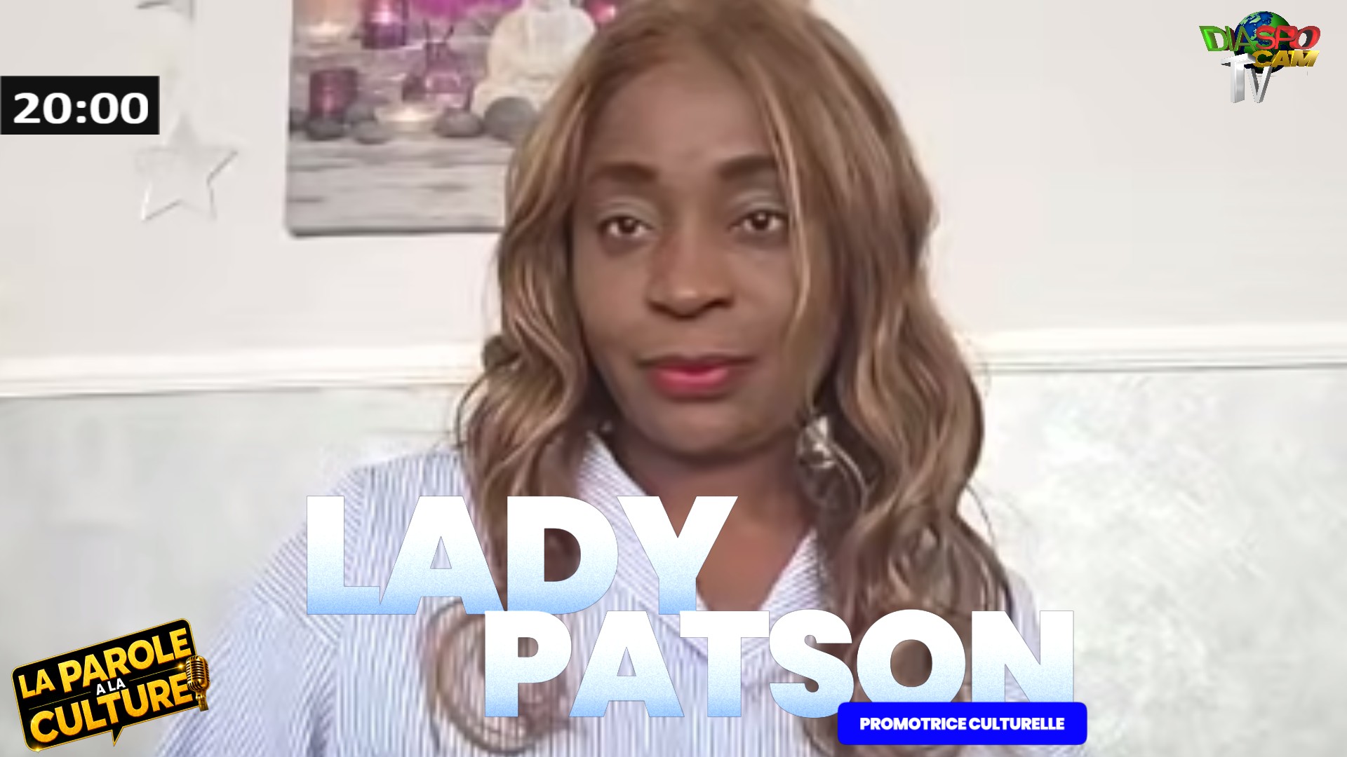 Vidéo - LA PAROLE A LA CULTURE AVEC LADY PATSON