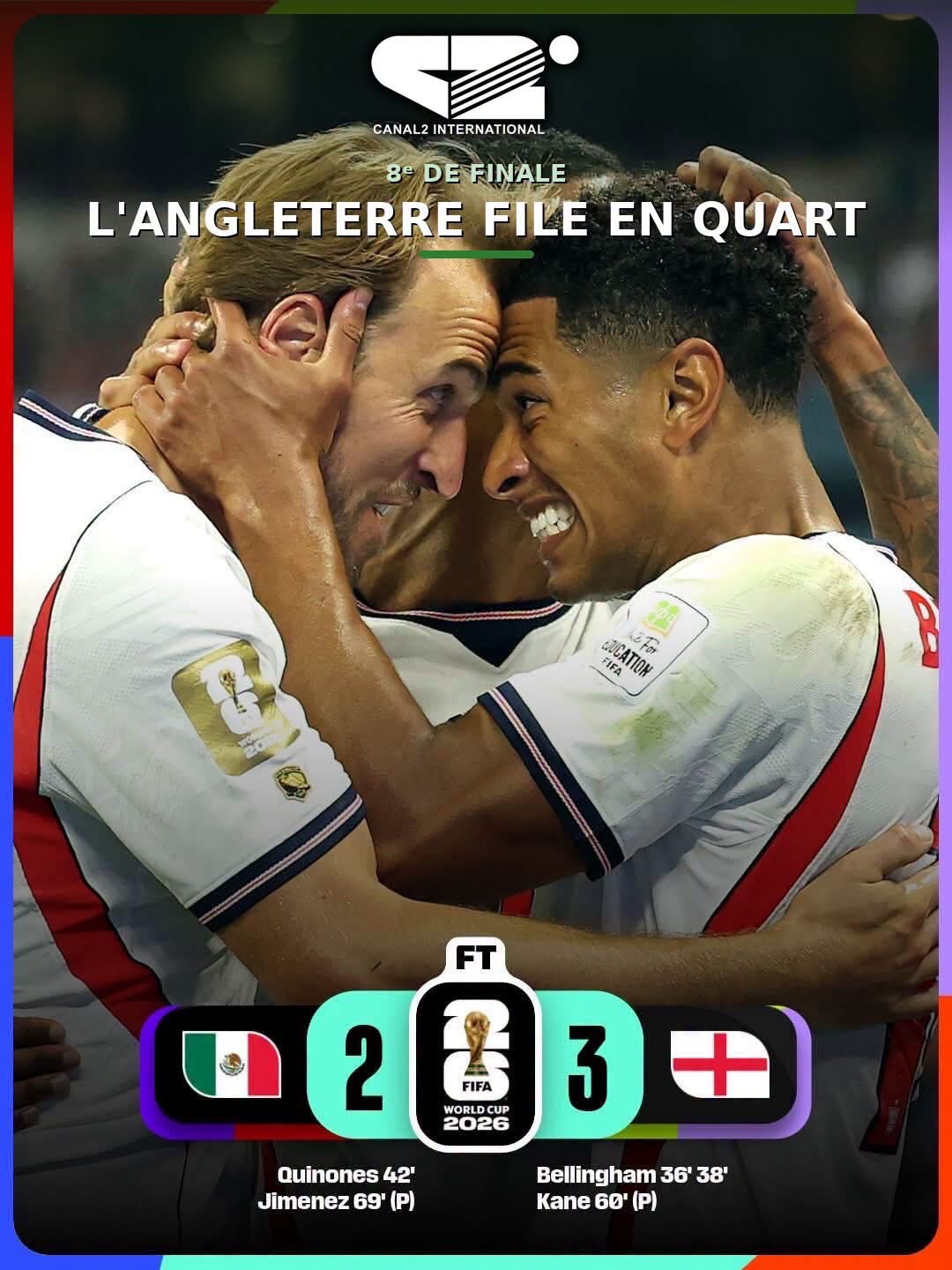 Actualité - Coupe du monde 2026 : l’Angleterre s’impose au bout du suspense et rejoint les quarts de finale