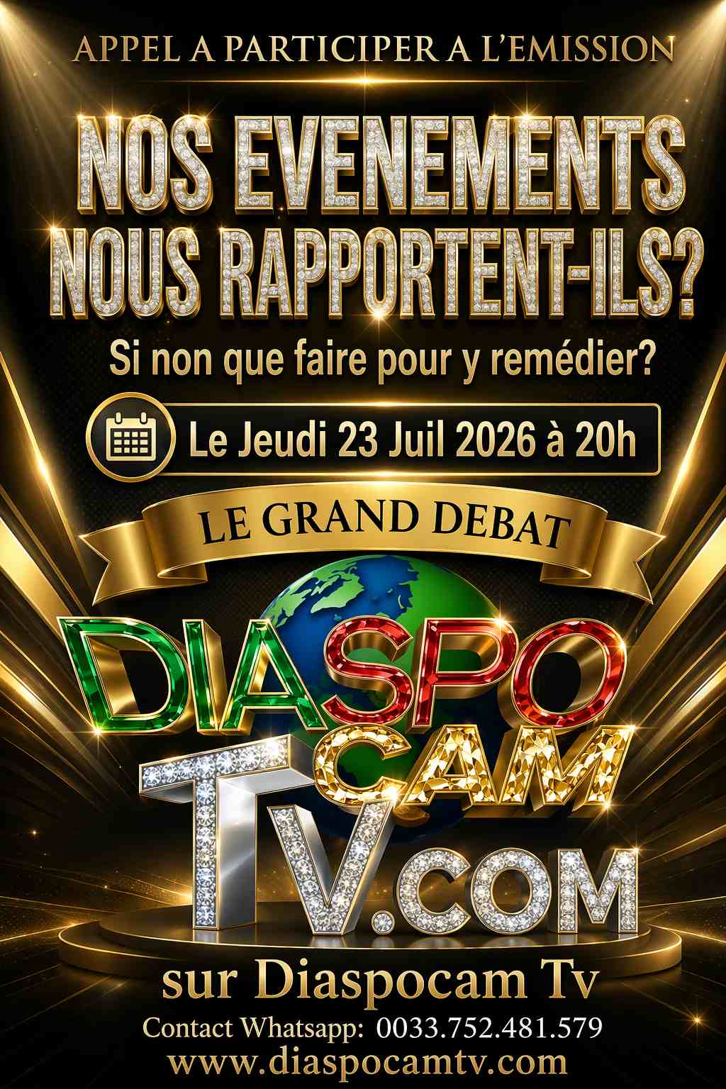 Actualité - APPEL A PARTICIPER A L'EMISSION