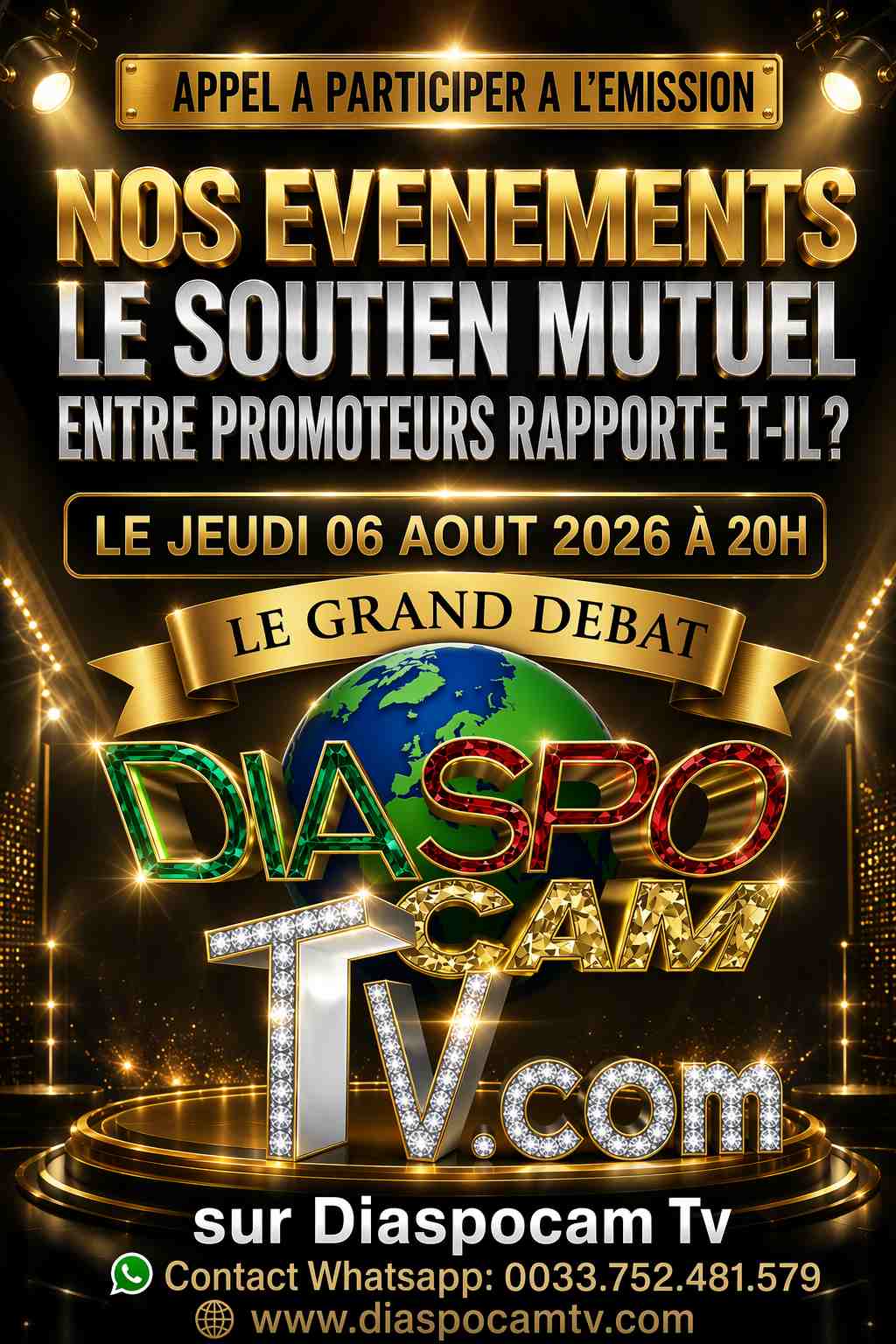 Actualité - APPEL A PARTICIPER A L'EMISSION DU 6 AOÛT 2026