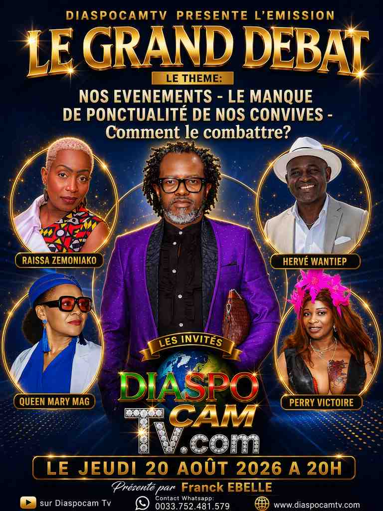 Actualité - LE GRAND DEBAT 3: NOS EVENEMENTS, LE MANQUE DE PONCTUALITÉ DE NOS CONVIVES